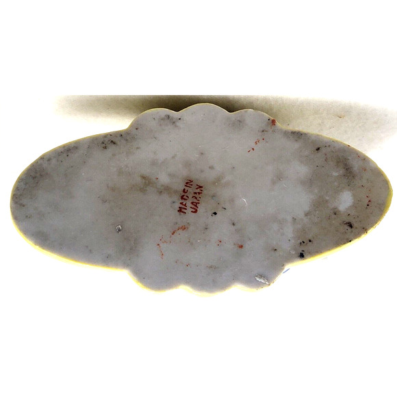 Vintage Ashtray Cigarette Holder Clown Made in Japan Ceramic Luster Bright 1950s - Picture 9 of 13